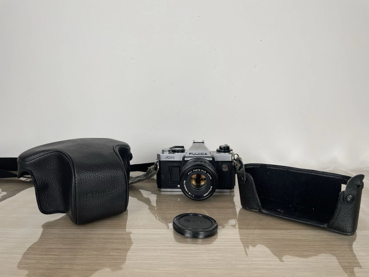 Fotocamera Analogica Fujica Ax-1 Reflex 35mm Obiettivo Fujinon 50 mm Nera 1979