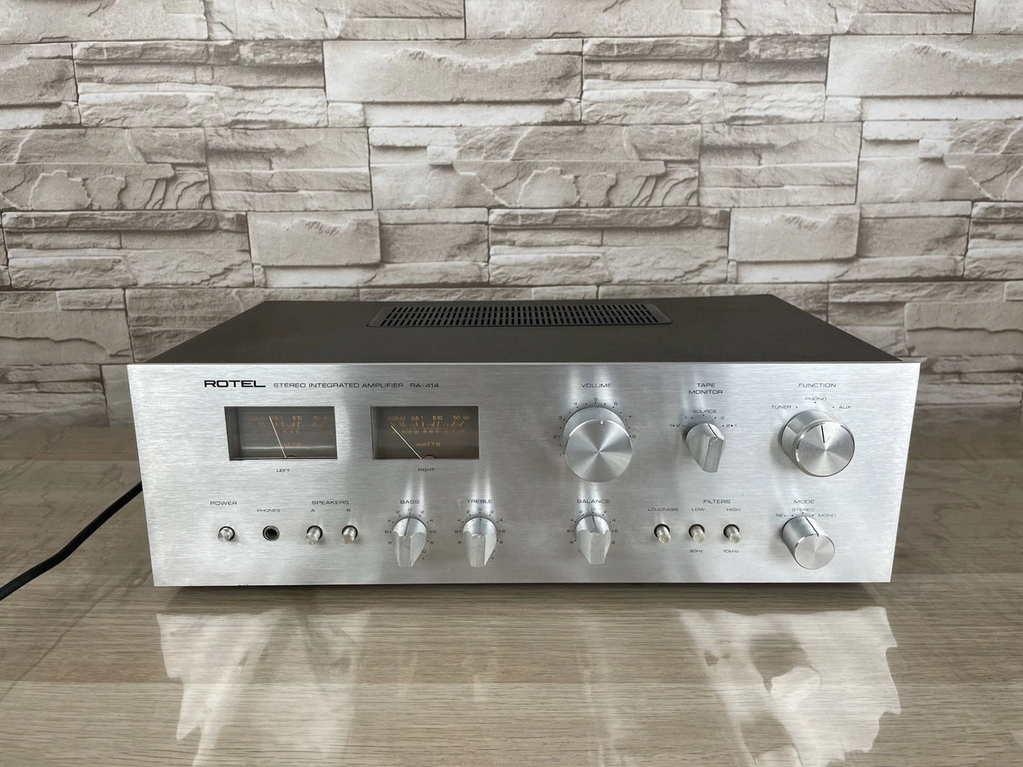 Amplificatore Integrato Rotel RA-414 Stereo HiFi Argento Vintage Anni 70 Japan