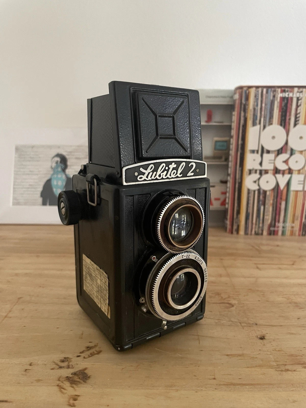 Fotocamera Biottica Lubitel 2 Vintage Epoca Anni 60 6x6 Nera TLR Pellicola 120