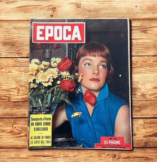 Rivista Epoca 11 Ottobre 1953 N.158 A.IV Arnoldo Mondadori Editore Vintage Auto