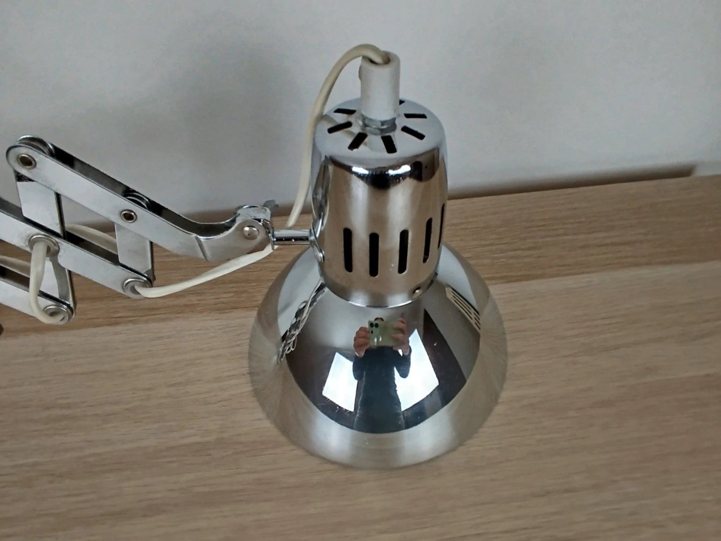 Lampada Applique Da Muro E Parete A Pantografo Cromata Vintage Industriale Retrò