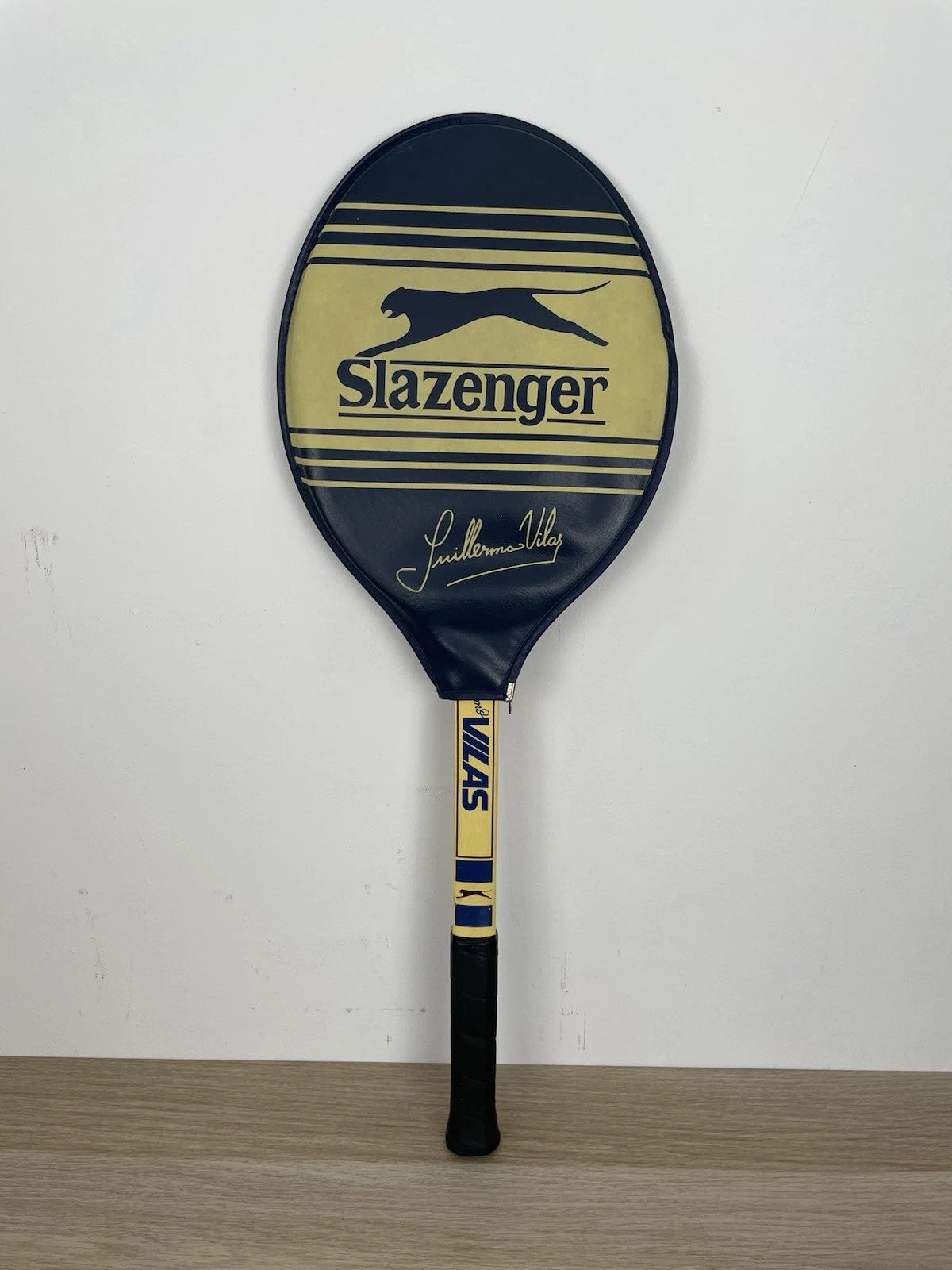 Racchetta Da Tennis Slazenger Guillermo Vilas Junior Frame Vintage Legno 41/8"
