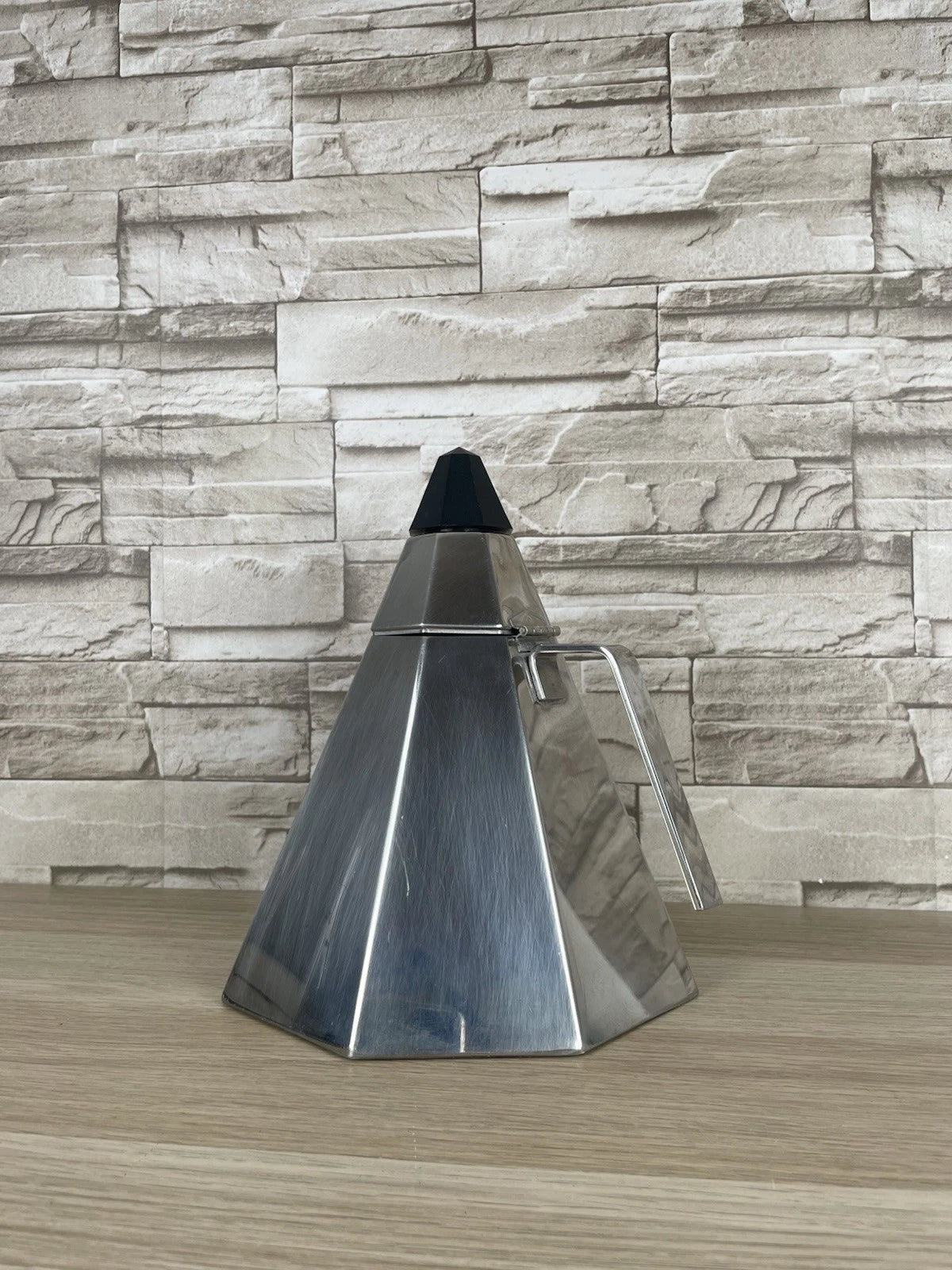 Bollitore Calderoni Fratelli Serie Piramide Ottagonale Vintage Anni 60 Acciaio