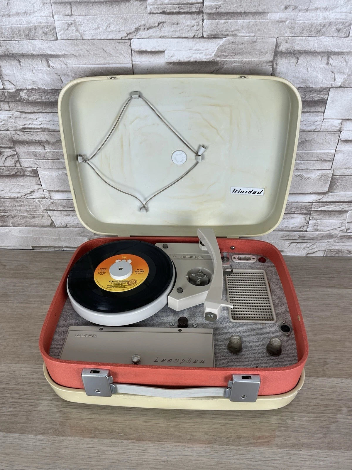 Fonovaligia Lesa Inverso LF 470 Trinidad Vintage Giradischi Valigetta Portatile