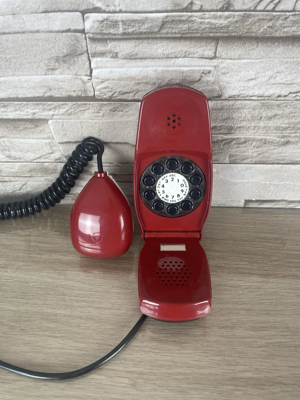 Telefono Grillo Rosso Bordeaux Design Zanuso Sapper Vintage A Disco Siemens Auso
