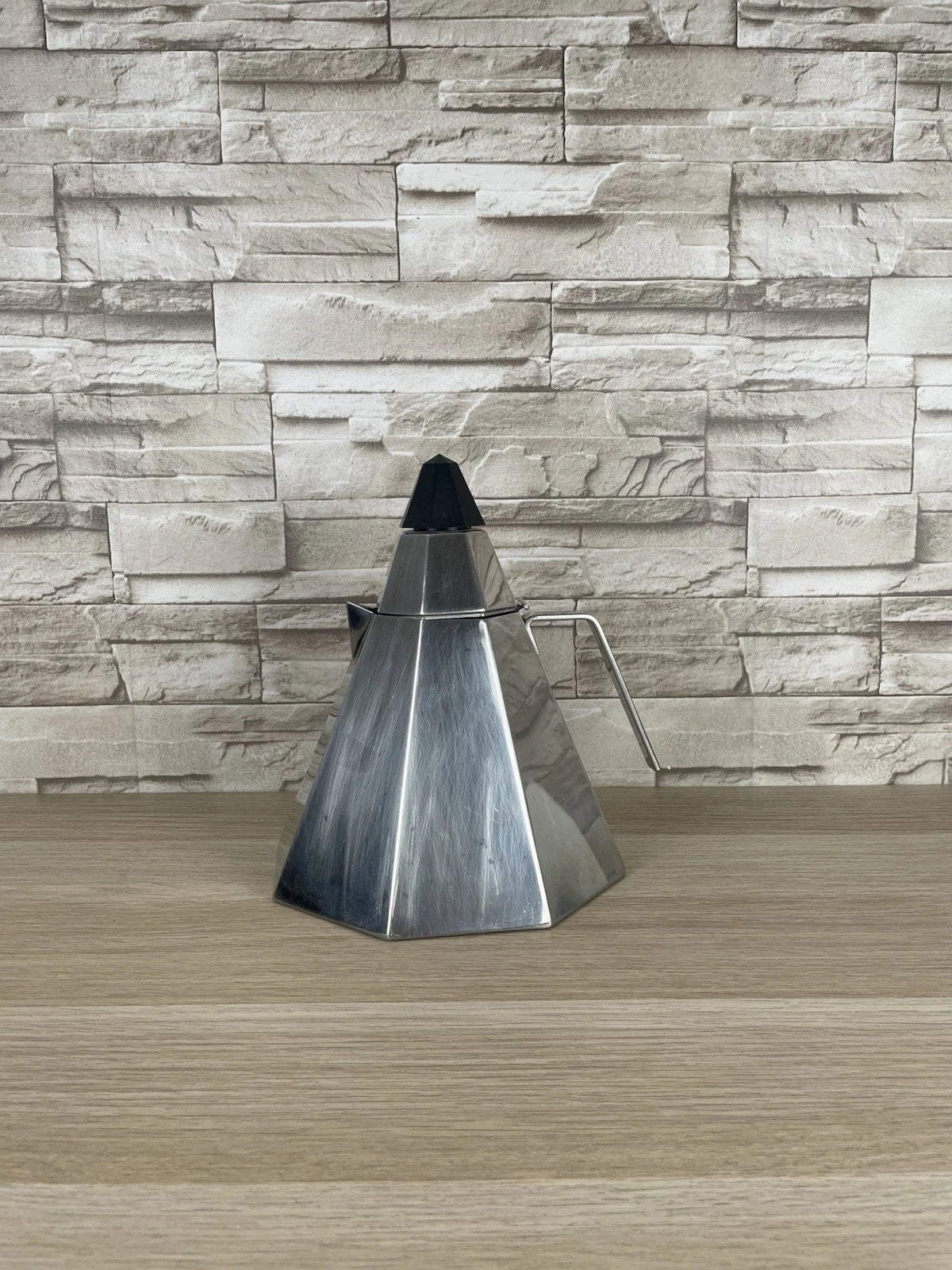 Bollitore Calderoni Fratelli Serie Piramide Ottagonale Vintage Anni 60 Acciaio