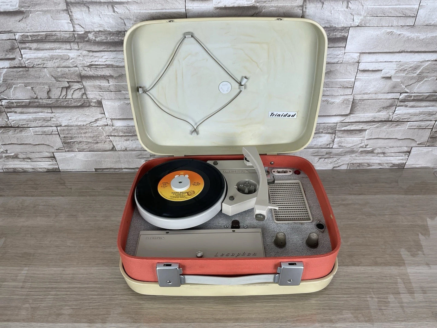 Fonovaligia Lesa Inverso LF 470 Trinidad Vintage Giradischi Valigetta Portatile