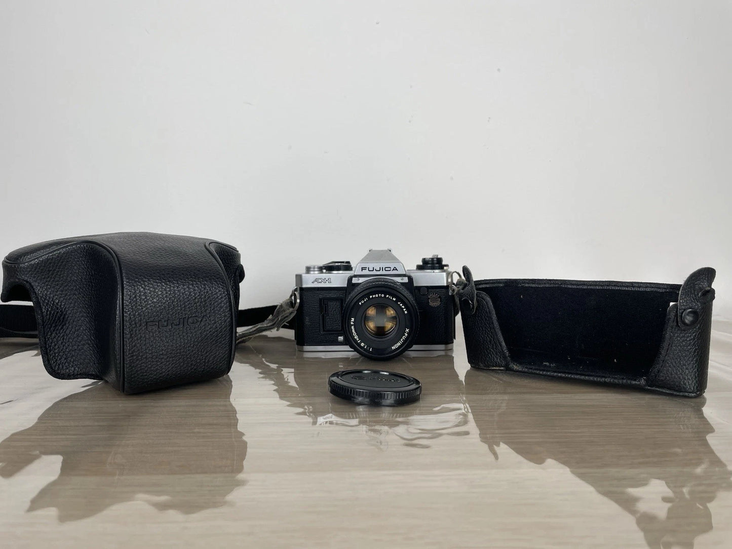Fotocamera Analogica Fujica Ax-1 Reflex 35mm Obiettivo Fujinon 50 mm Nera 1979