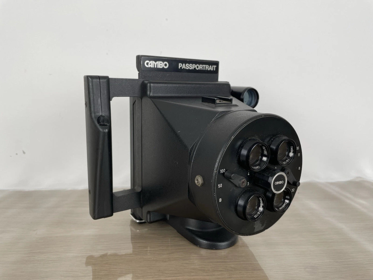 Cambo Passportrait Model 40 Fotocamera Istantanea Vintage Anni 70 Nero Fototessere