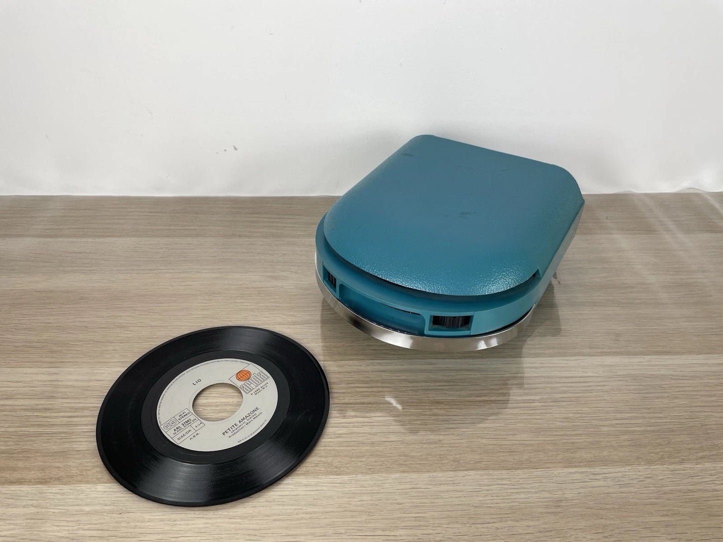 Mangiadischi Fonorette Vintage Epoca Anni 60 Azzurro Portatile Vinili 45 Giri giradischi