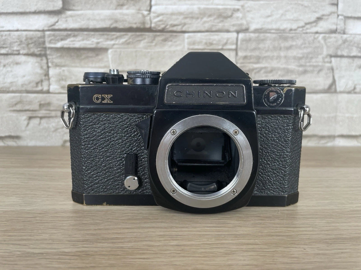 Fotocamera Analogica Chinon CX Solo Corpo Macchina Per Pezzi Di Ricambio Nera