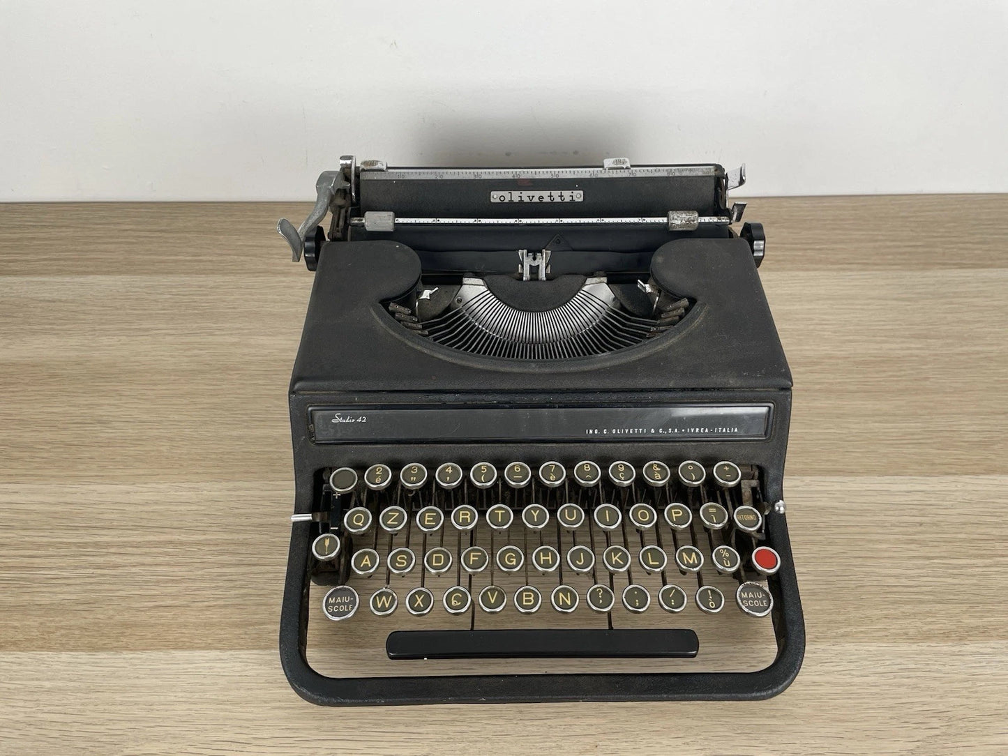 Macchina Da Scrivere Olivetti Studio 42 Portatile Nero Vintage Epoca Anni 30/50