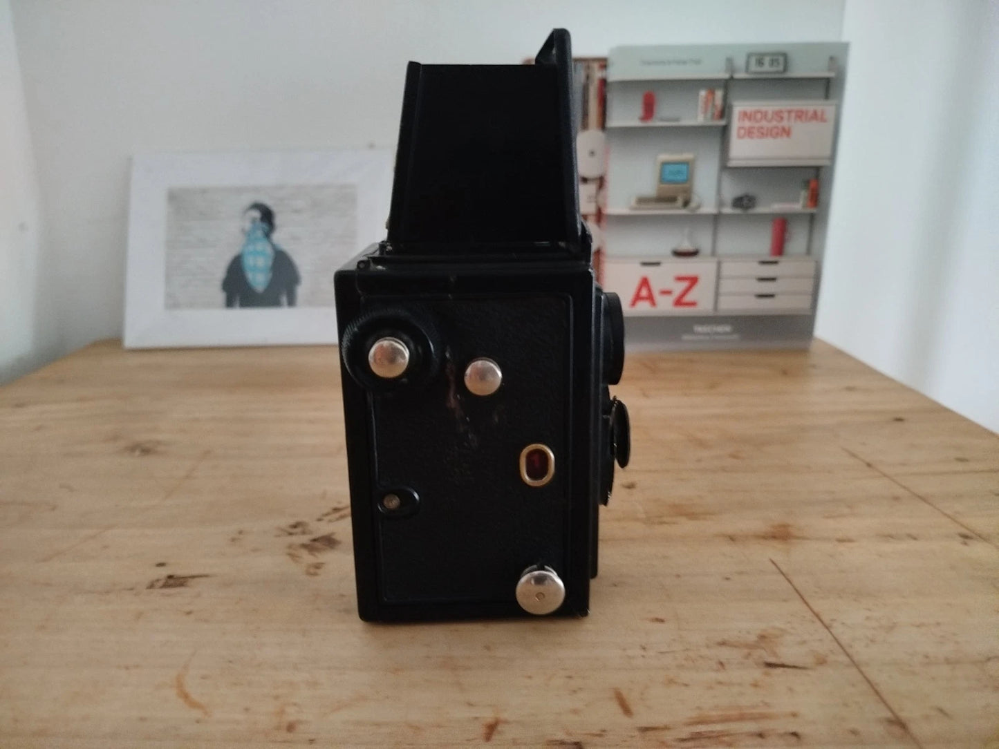 Fotocamera Biottica Voigtländer Brillant Antica Vintage Anni 30 Nero TLR