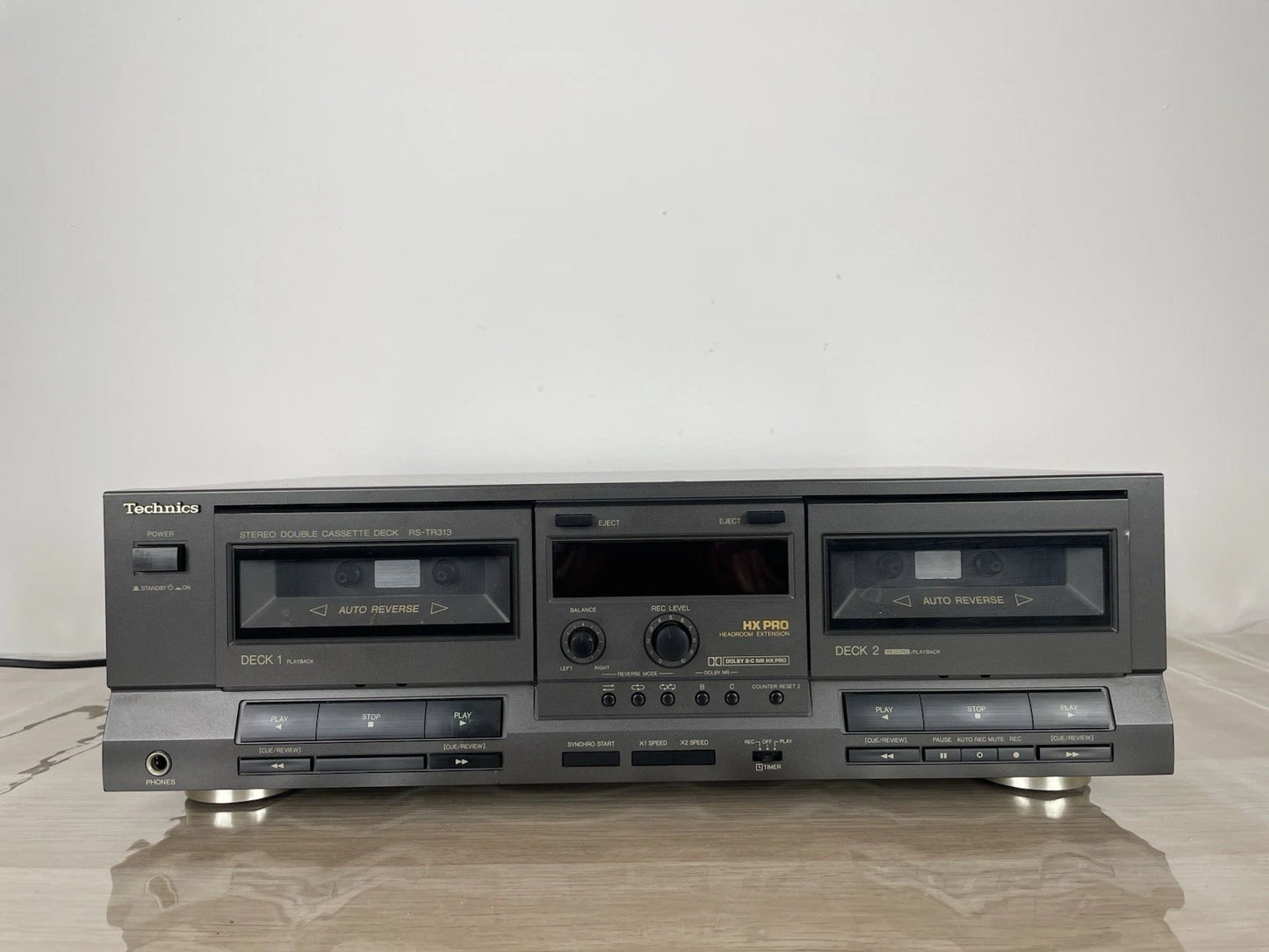 Piastra Cassette Technics RS- TR313 Grigio Lettore Deck 1 Deck 2 Anni 90