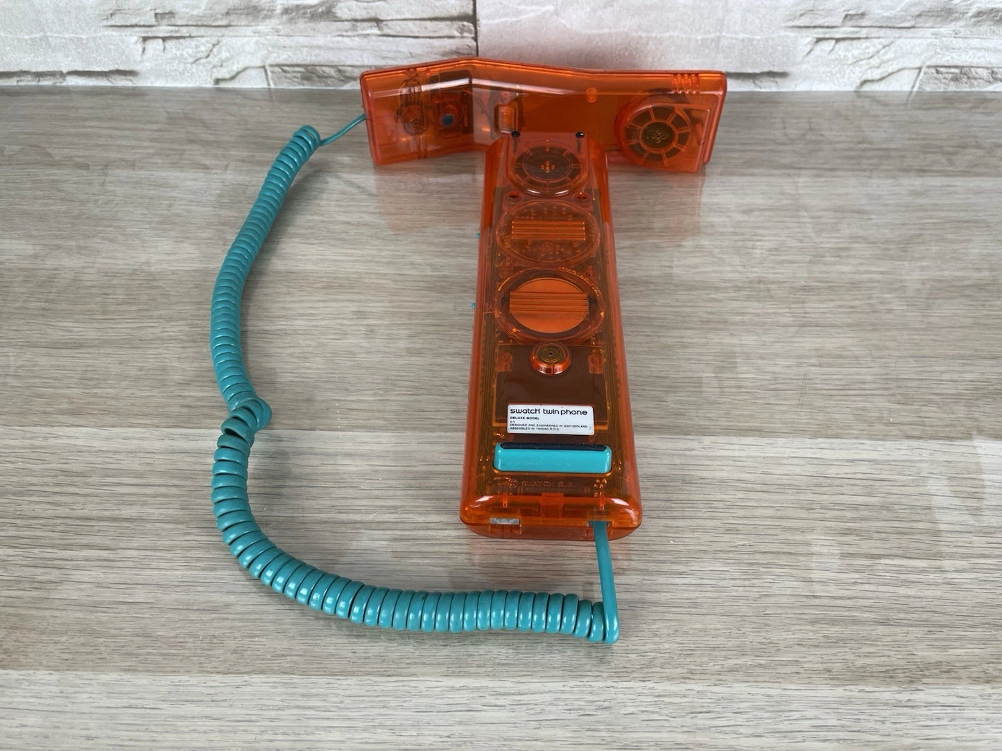 Telefono Fisso Swatch Twin Phone Deluxe Model Arancione 1989 Vintage Phone