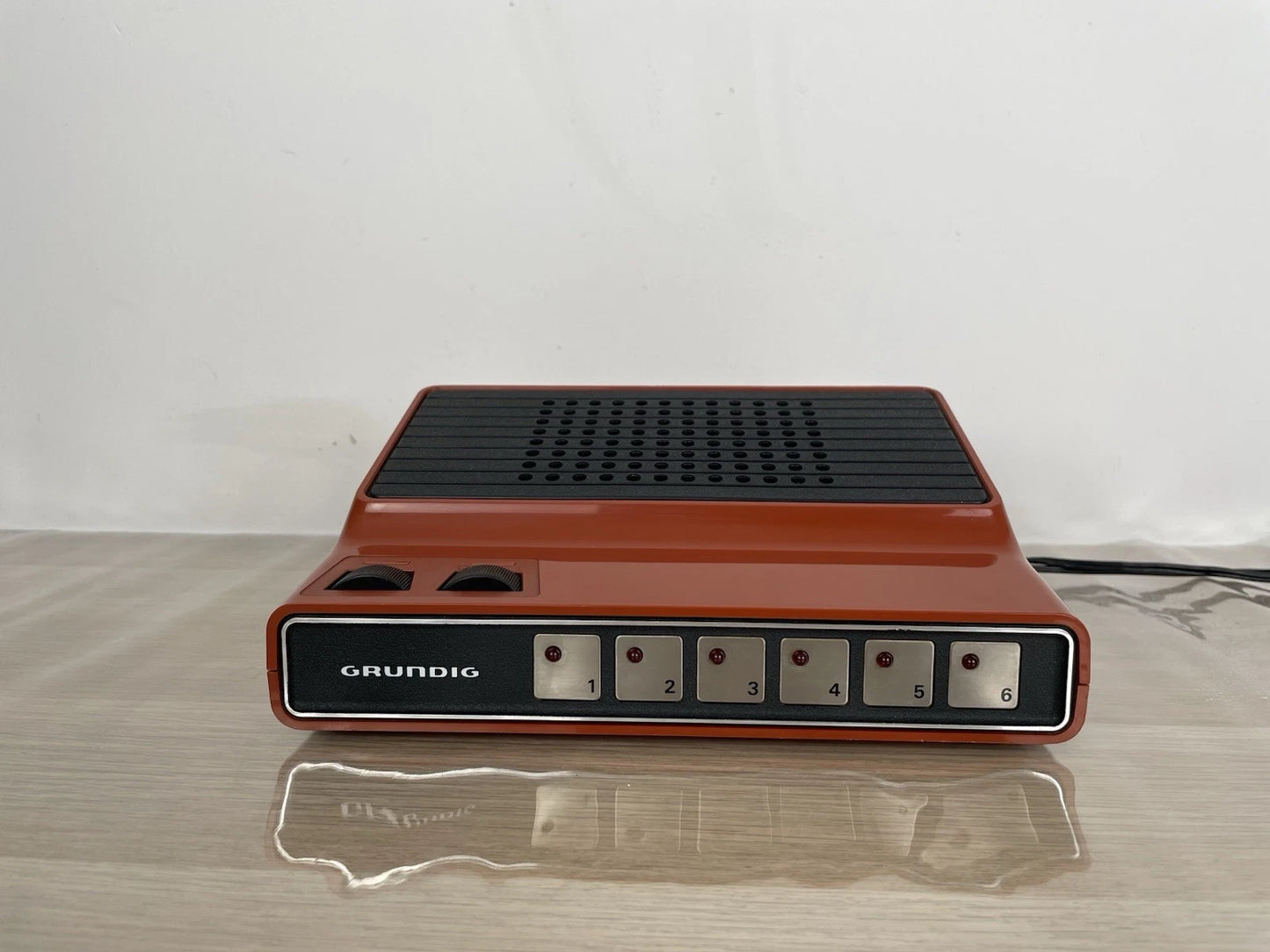 Radio Filodiffusione Grundig FD1200S Vintage Design Anni 70 Arancio Mattone