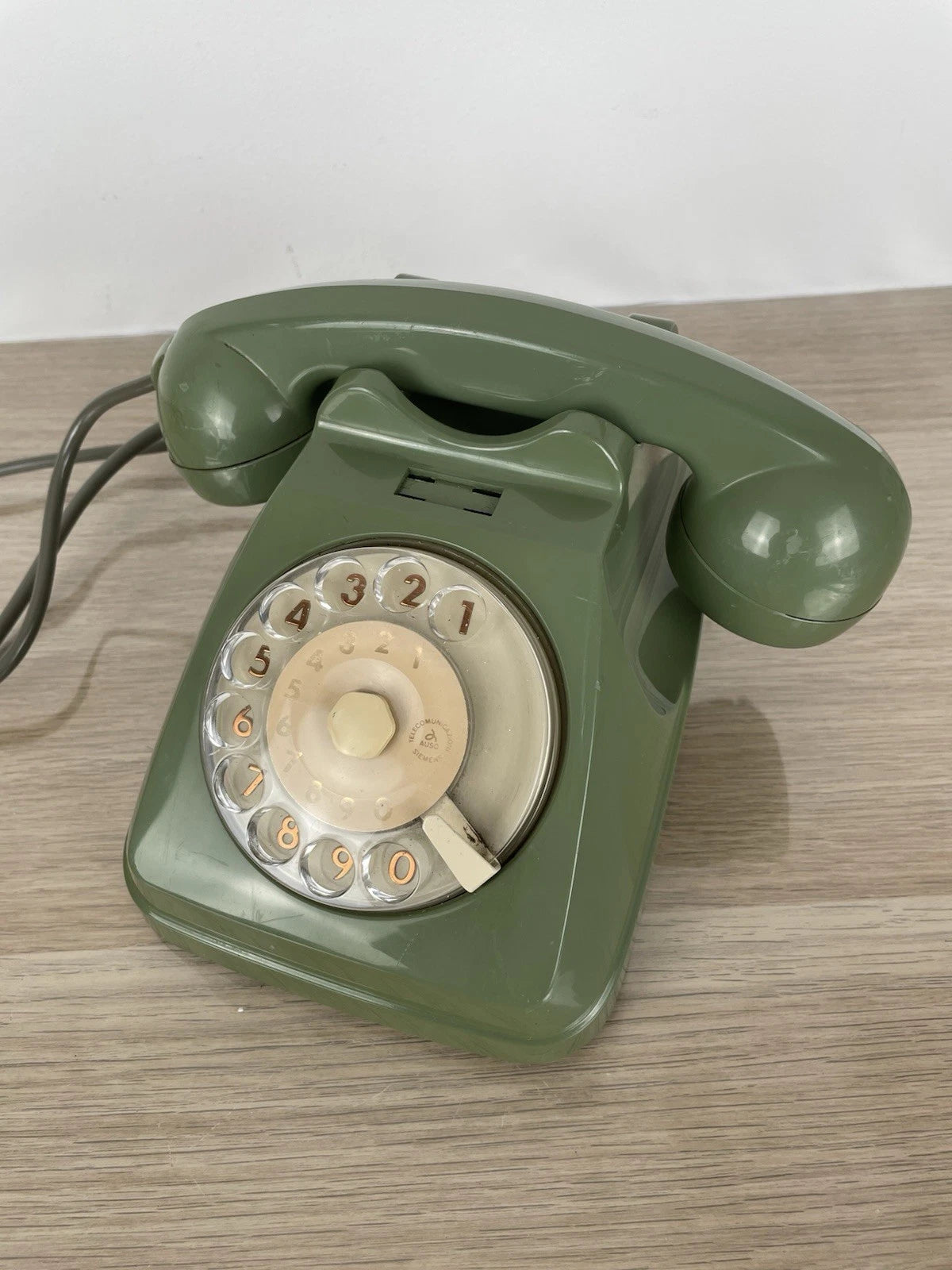 Telefono Fisso Disco Auso Siemens Telecomunicazioni Verde Oliva Lino Saltini S62