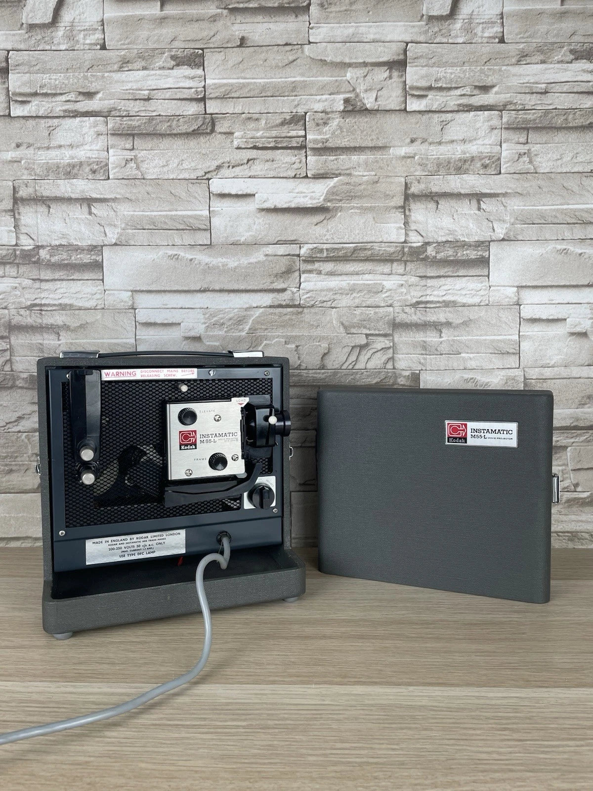 Proiettore Super 8 Kodak Instamatic M55-L Vintage Epoca Anni 60 Grigio Made UK