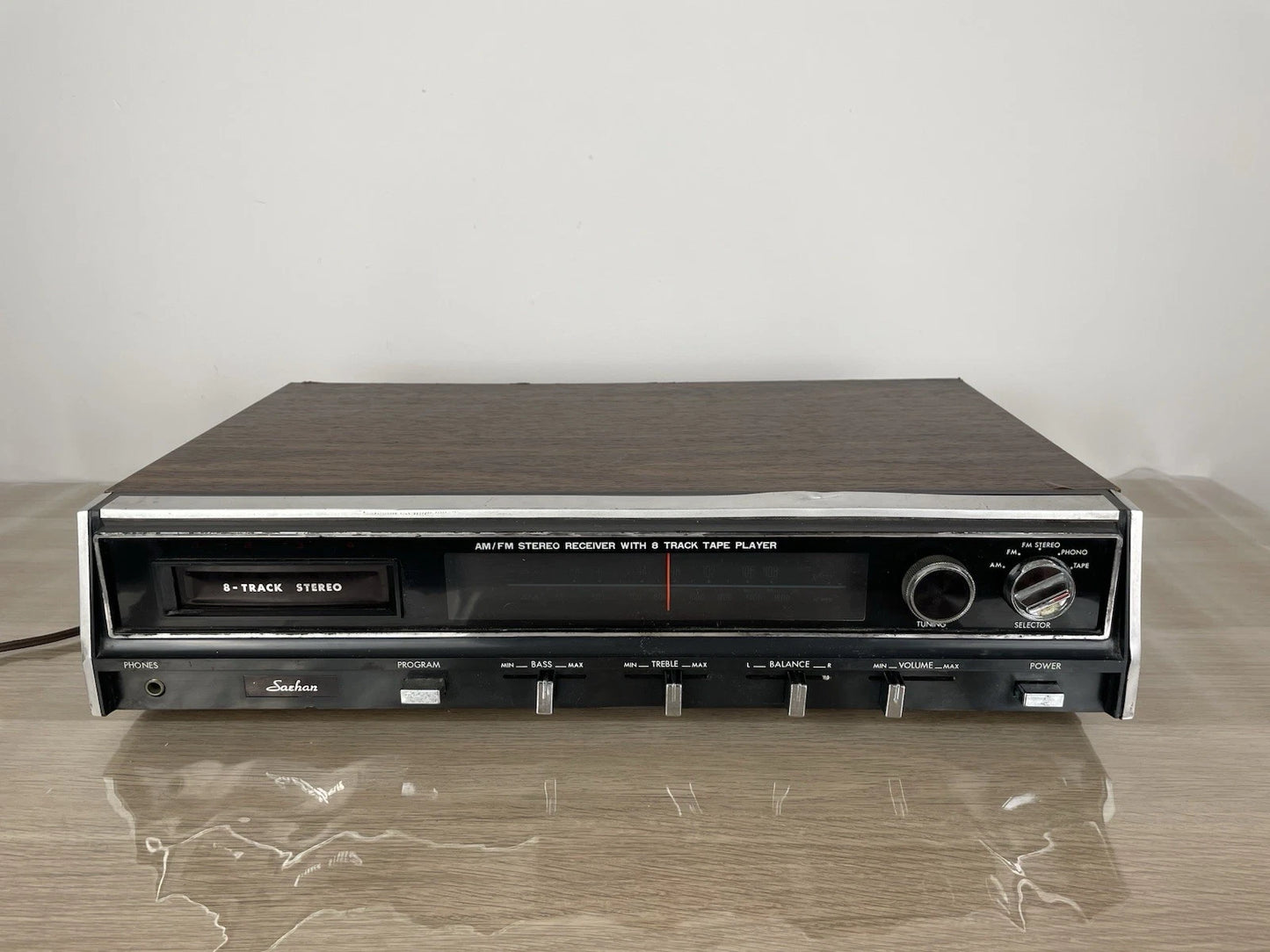 Lettore Cassette Stereo 8 Amplificatore Tuner FM Saehan SE-1000 Vintage Anni 70