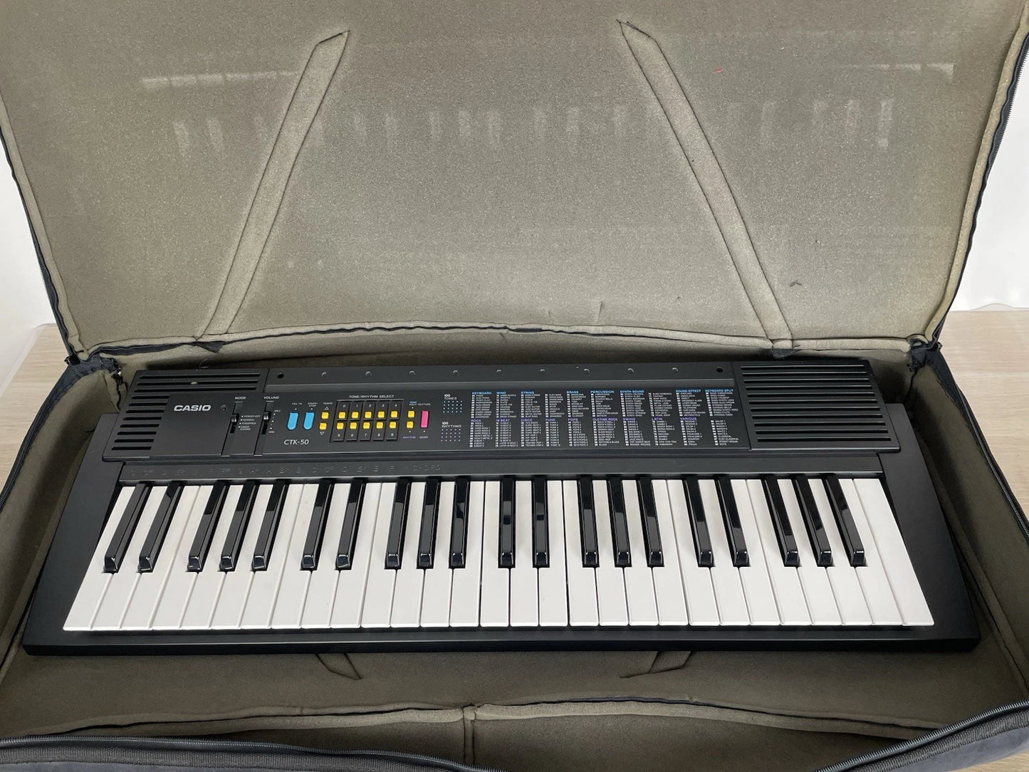 Casio CTK-50 Tastiera Pianoforte Pianola Digitale 49 Tasti 1995 Nera E Custodia