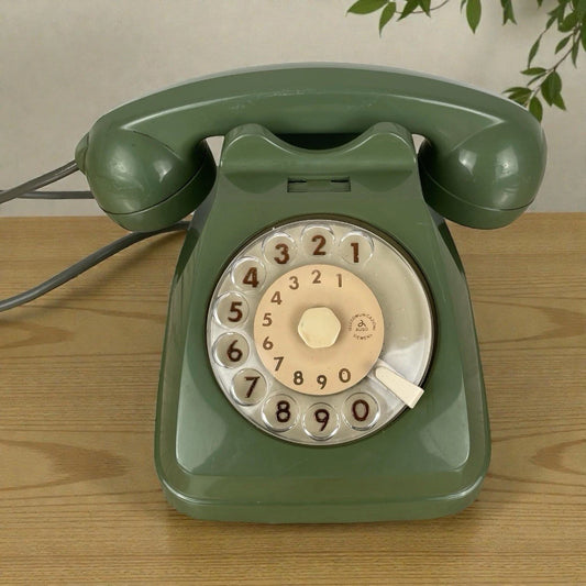 Telefono Fisso Disco Auso Siemens Telecomunicazioni Verde Oliva Lino Saltini S62