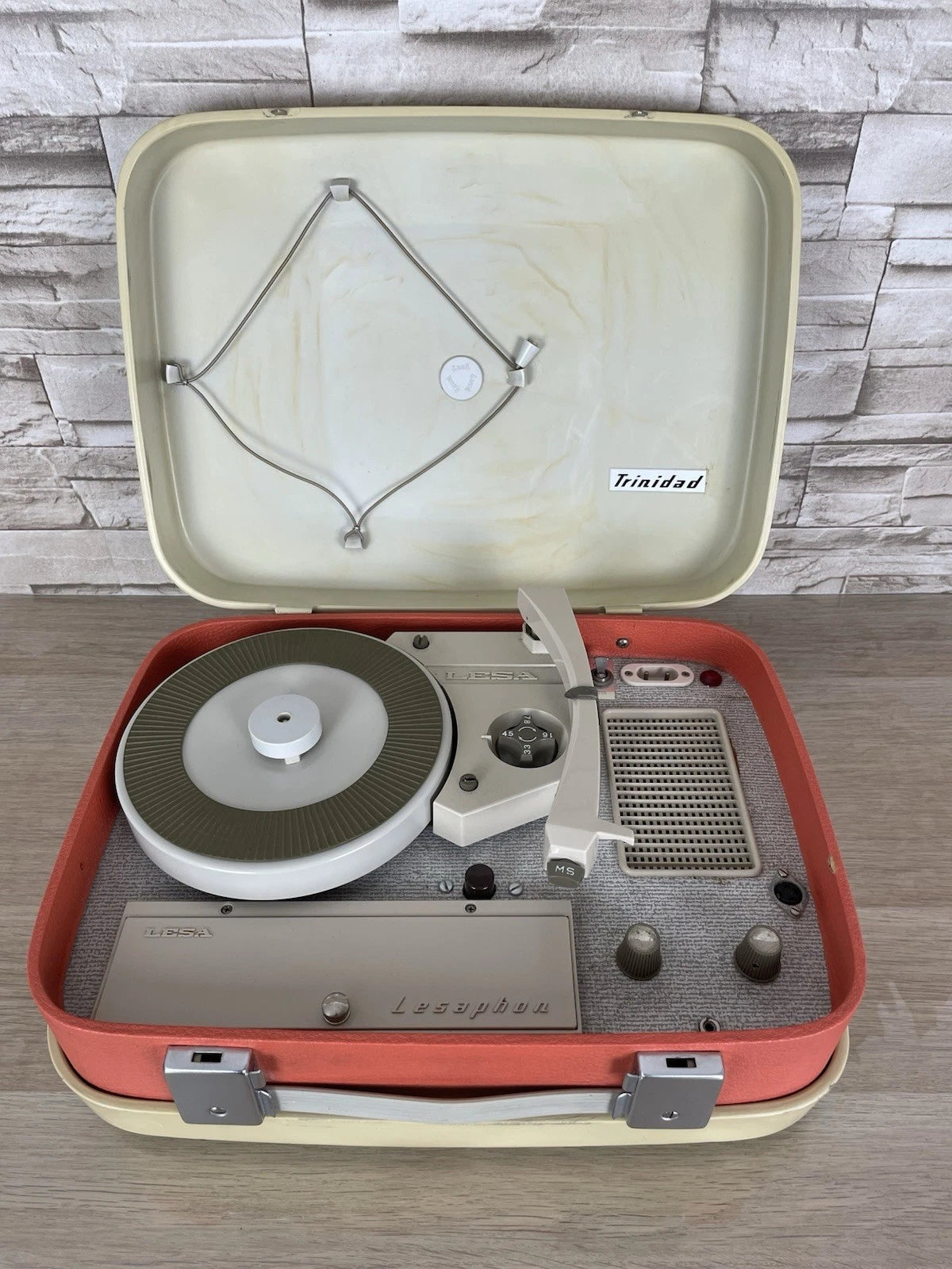 Fonovaligia Lesa Inverso LF 470 Trinidad Vintage Giradischi Valigetta Portatile
