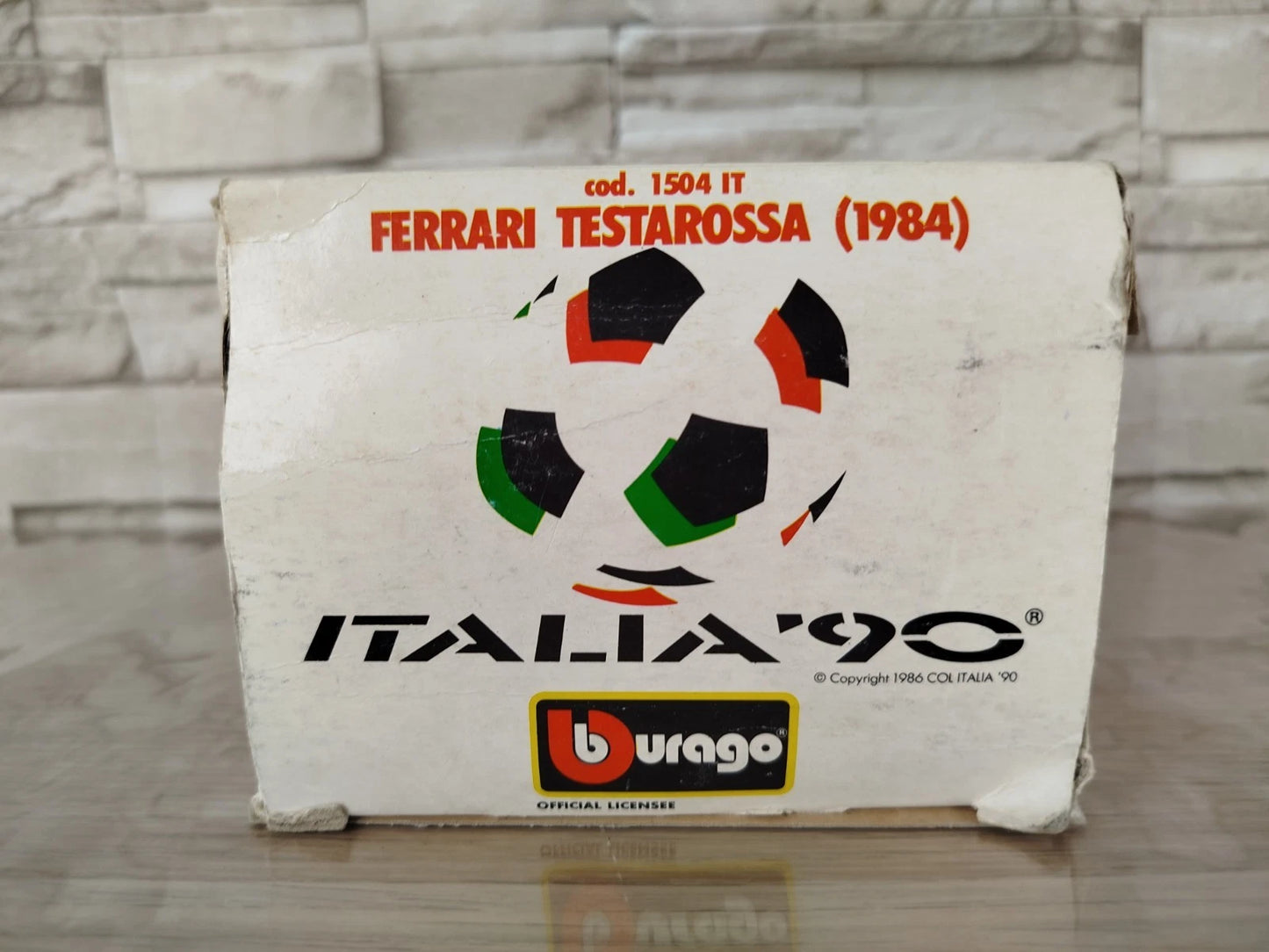 Modellino Automobile Burago Ferrari Testa Rossa 1984 Mondiali Italia 90 Cod 1504