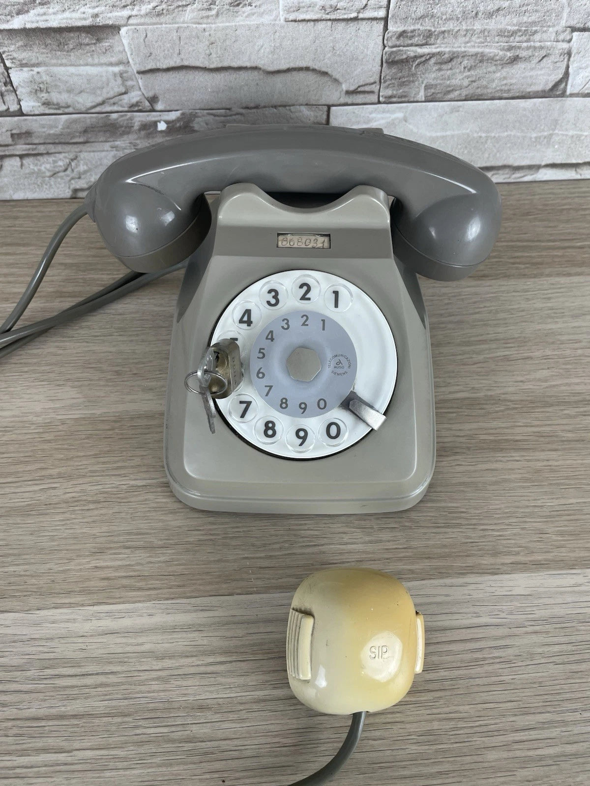 Telefono A Disco Auso Siemens 62 Design Lino Saltini Bigrigio Vintage Anni 60