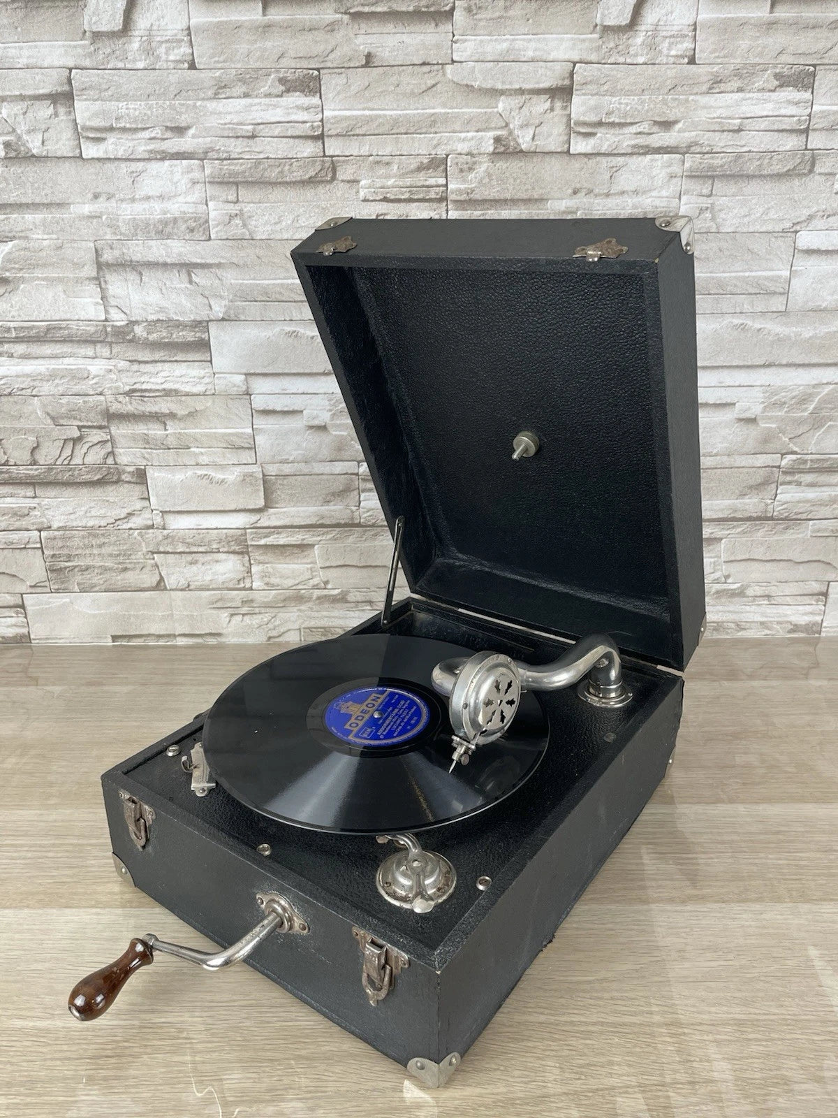 Grammofono Portatile Da Pic-Nic Valigetta Vintage Epoca Anni '30 Phonia 78 Giri