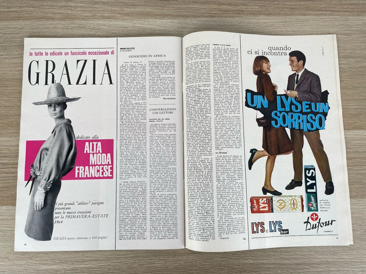 Rivista Epoca 01 Marzo 1964 N. 701 A.XV Arnoldo Mondadori Editore Vintage Parigi