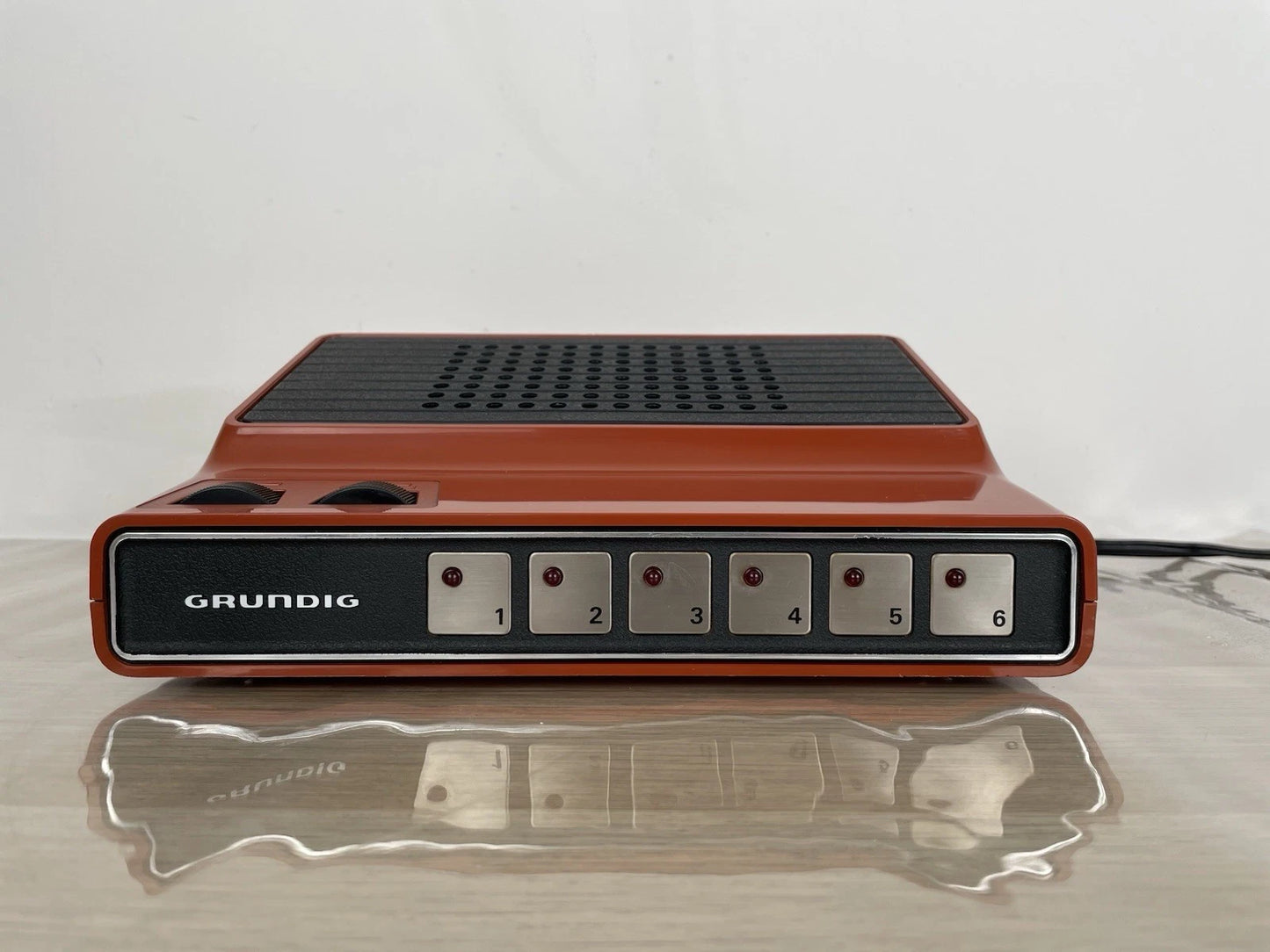 Radio Filodiffusione Grundig FD1200S Vintage Design Anni 70 Arancio Mattone