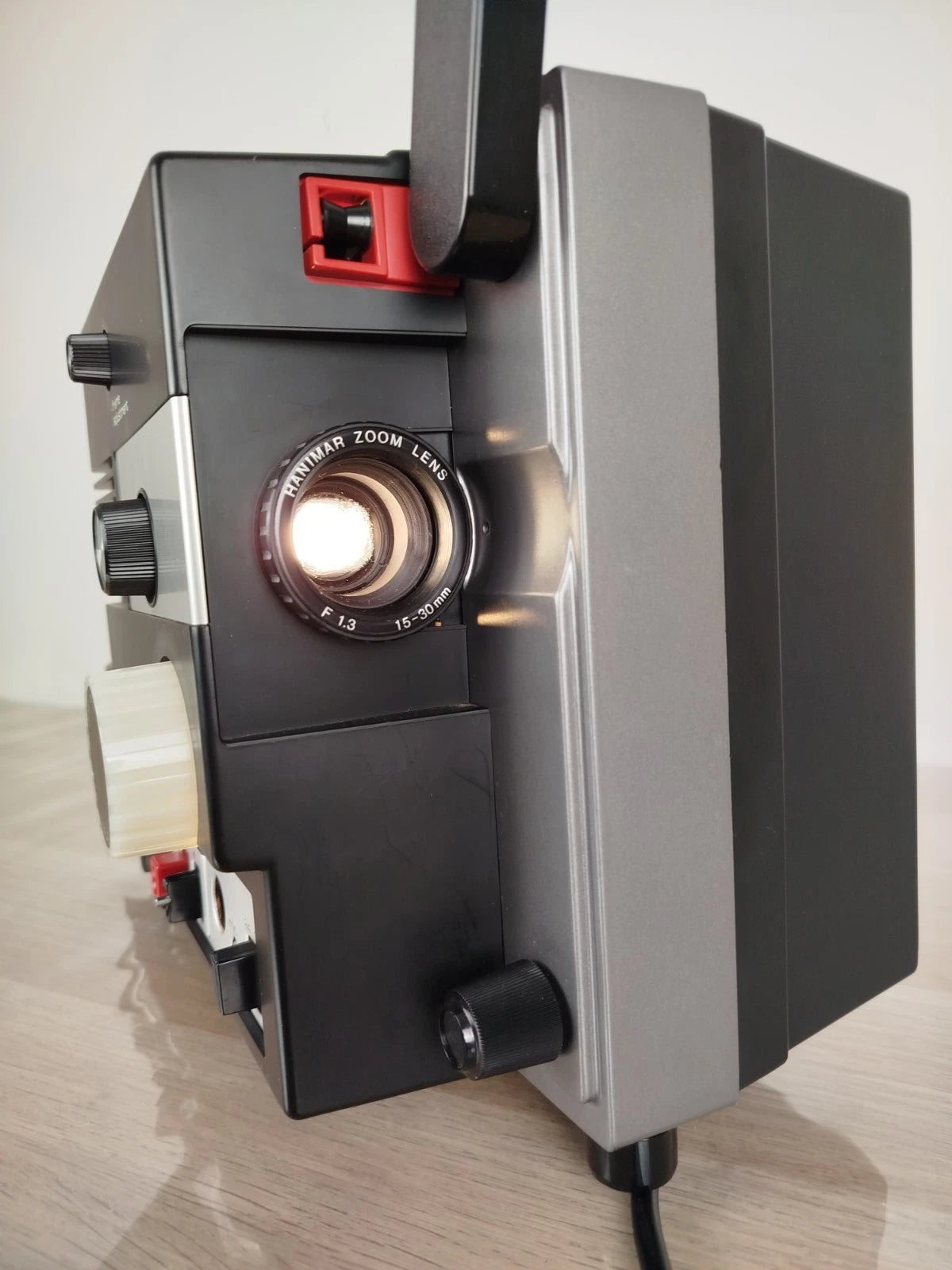 Proiettore Super 8mm Sonoro Hanimex Sr 9000 Vintage Custodia Cavo Scatola Microfono