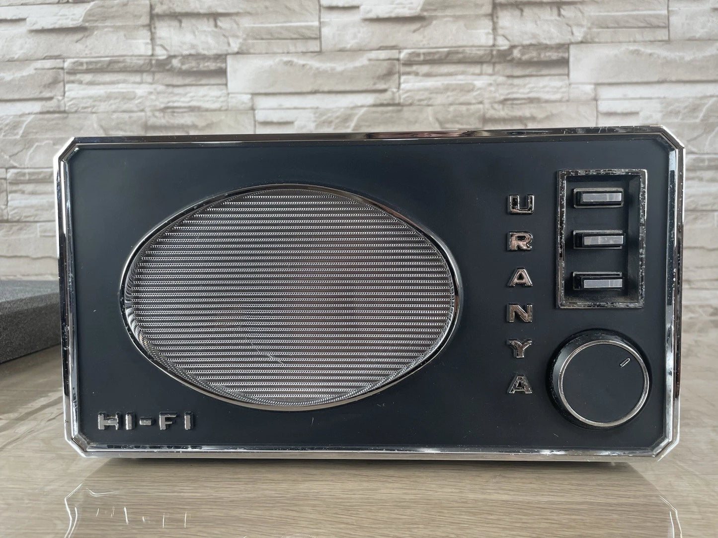 Fonovaligia Philips Uranya HiFi Giradischi Per Pezzi Di Ricambio Nera e Grigia