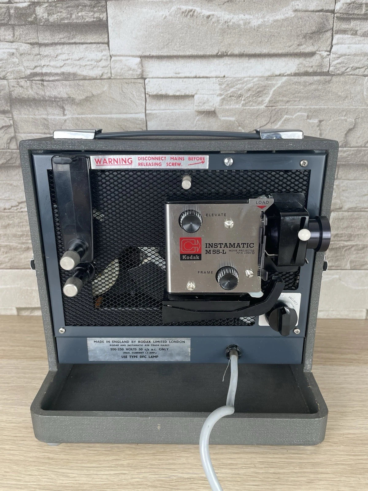 Proiettore Super 8 Kodak Instamatic M55-L Vintage Epoca Anni 60 Grigio Made UK