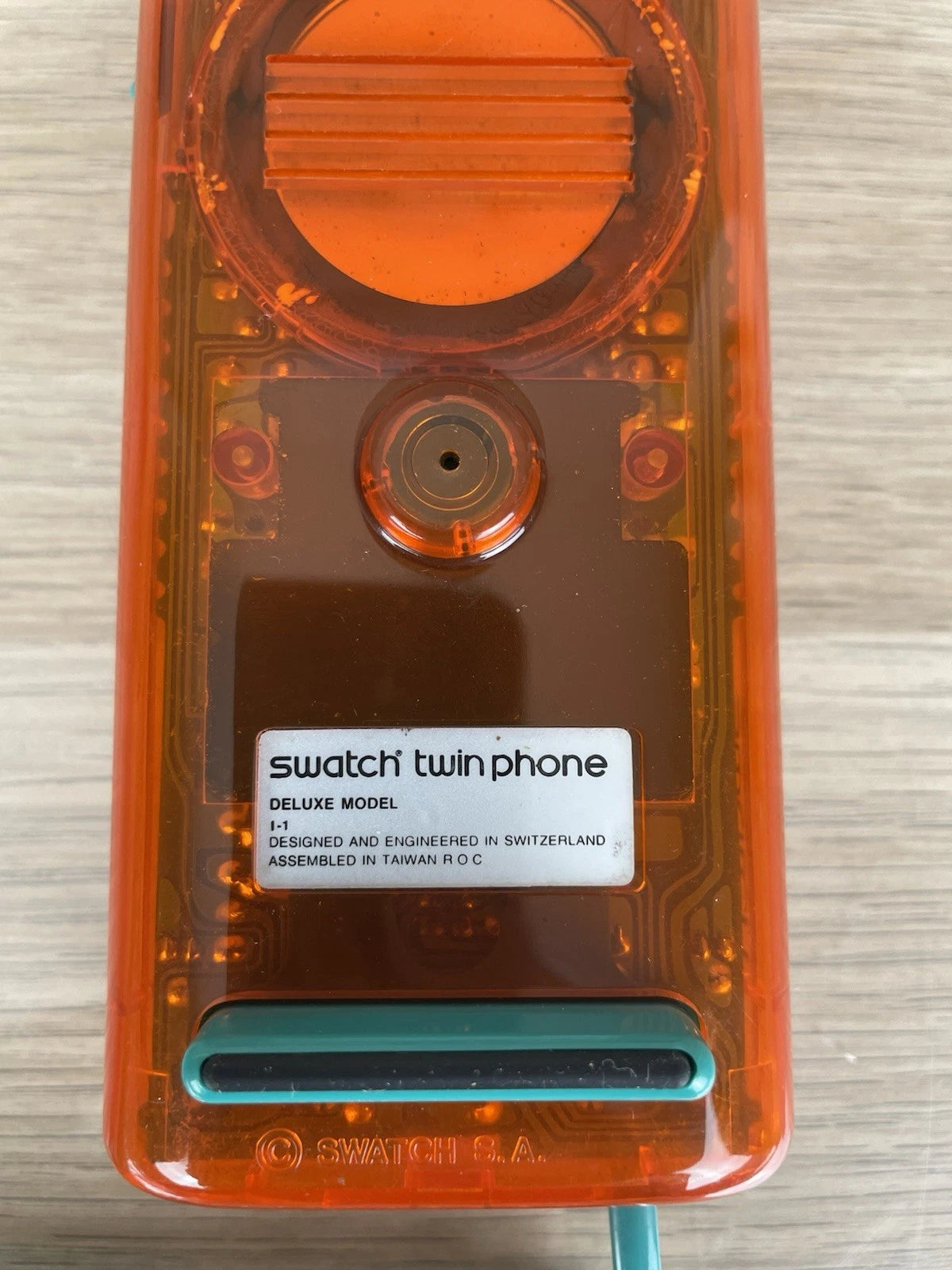 Telefono Fisso Swatch Twin Phone Deluxe Model Arancione 1989 Vintage Phone