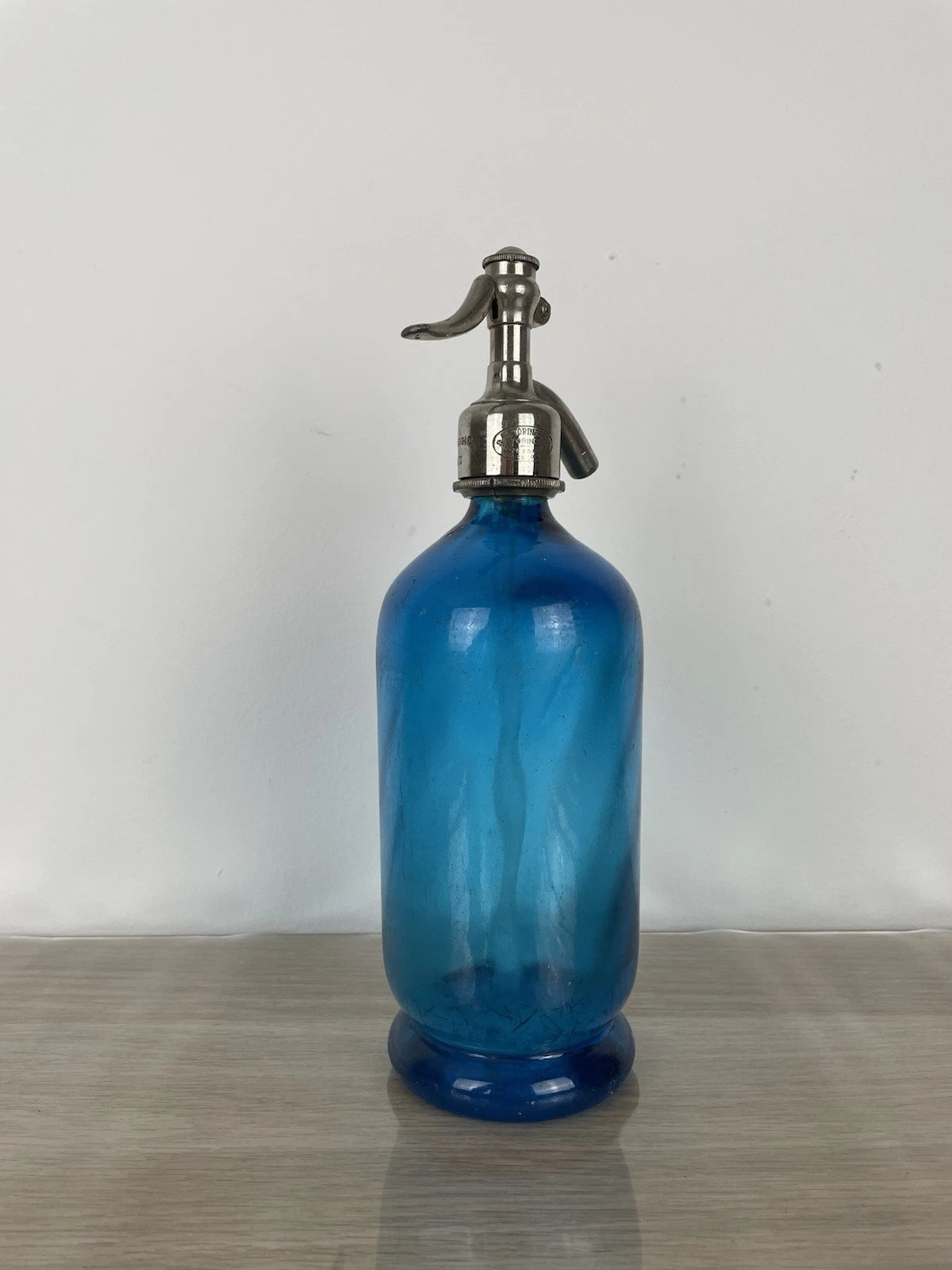 Antico Autoseltz Vetro Sifone Seltz La Torinese Torino Gualdi Correggio Blu