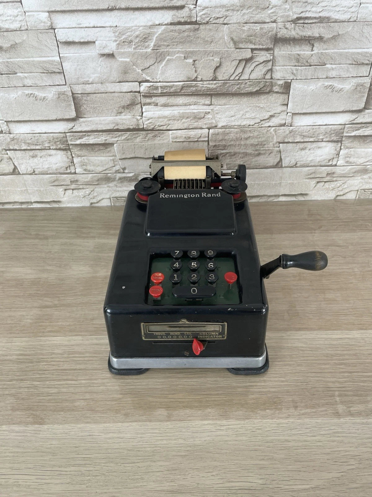 Antica Calcolatrice Remington Rand Manuale Vintage Epoca Anni 30 Nera USA