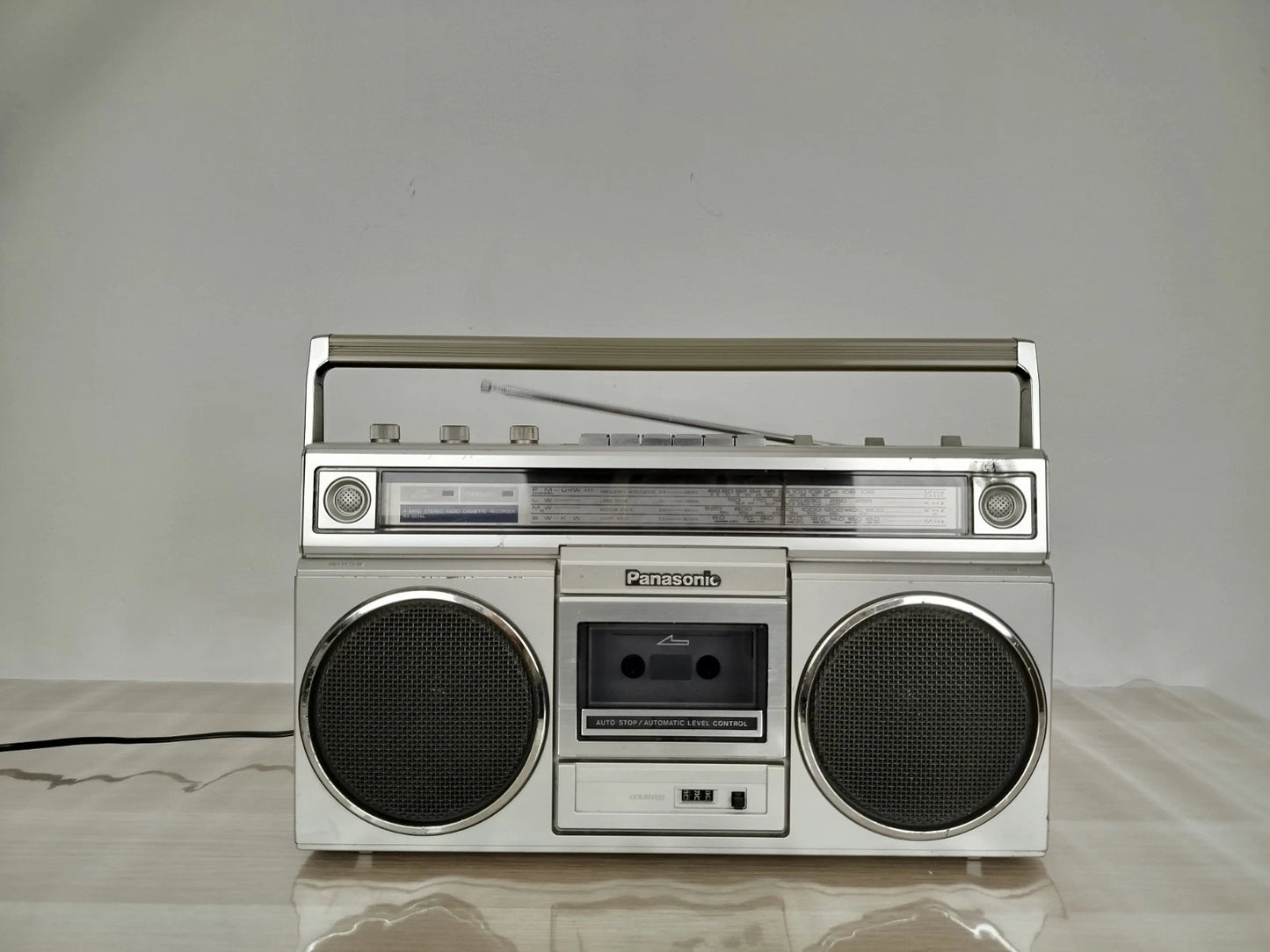 Boombox Ghettoblaster Radio Portatile Panasonic RX-5010LS Argento FM AM E Cavo