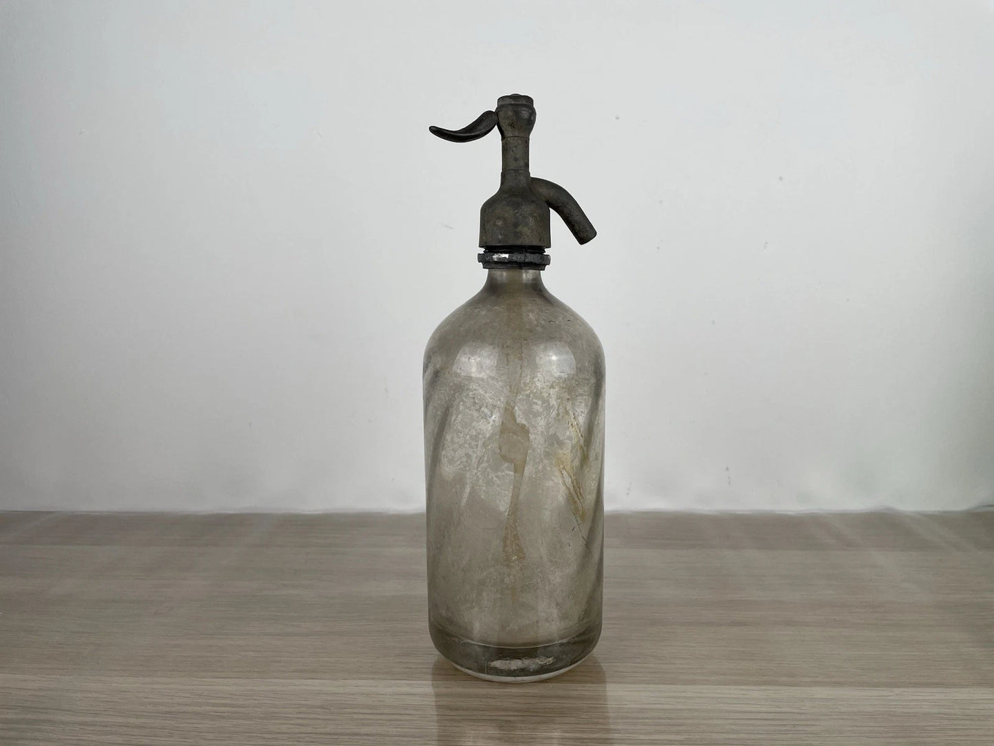 Antico Autoseltz In Vetro Sifone Seltz M Bozzetti Milano Bianco Epoca Anni 30