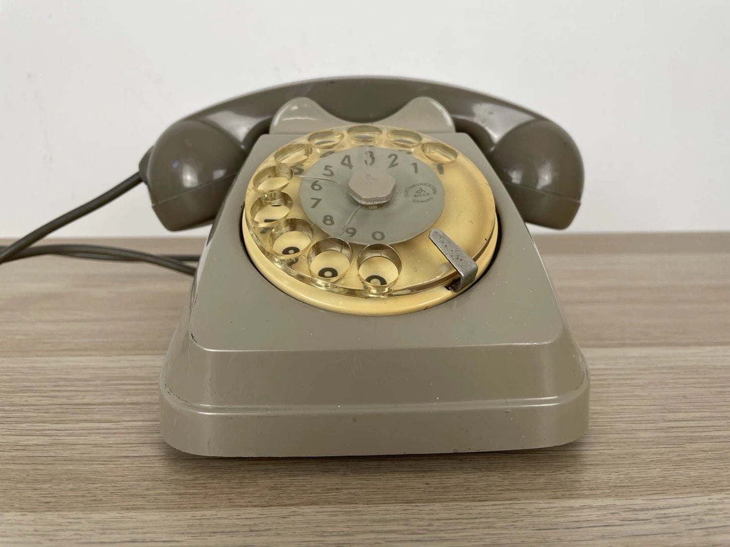 Telefono A Disco A Rotella Siemens Auso Telecomunicazioni S62 Bigrigio Vintage