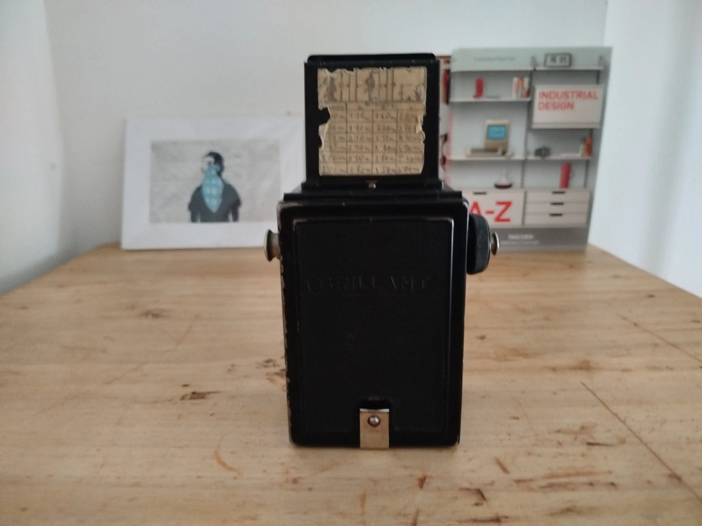 Fotocamera Biottica Voigtländer Brillant Antica Vintage Anni 30 Nero TLR