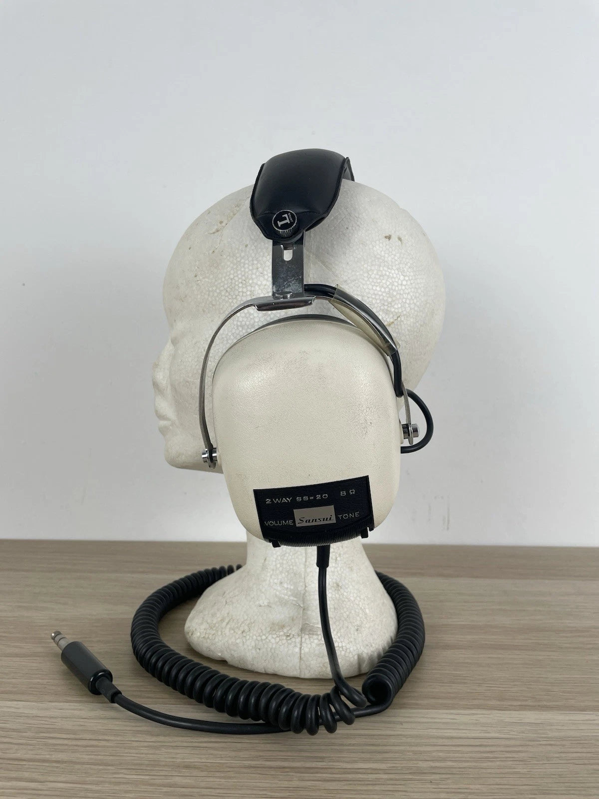 Cuffie Sansui SS L3 Vintage Epoca Anni 70/80 Giappone Bianco Testa Polistirolo