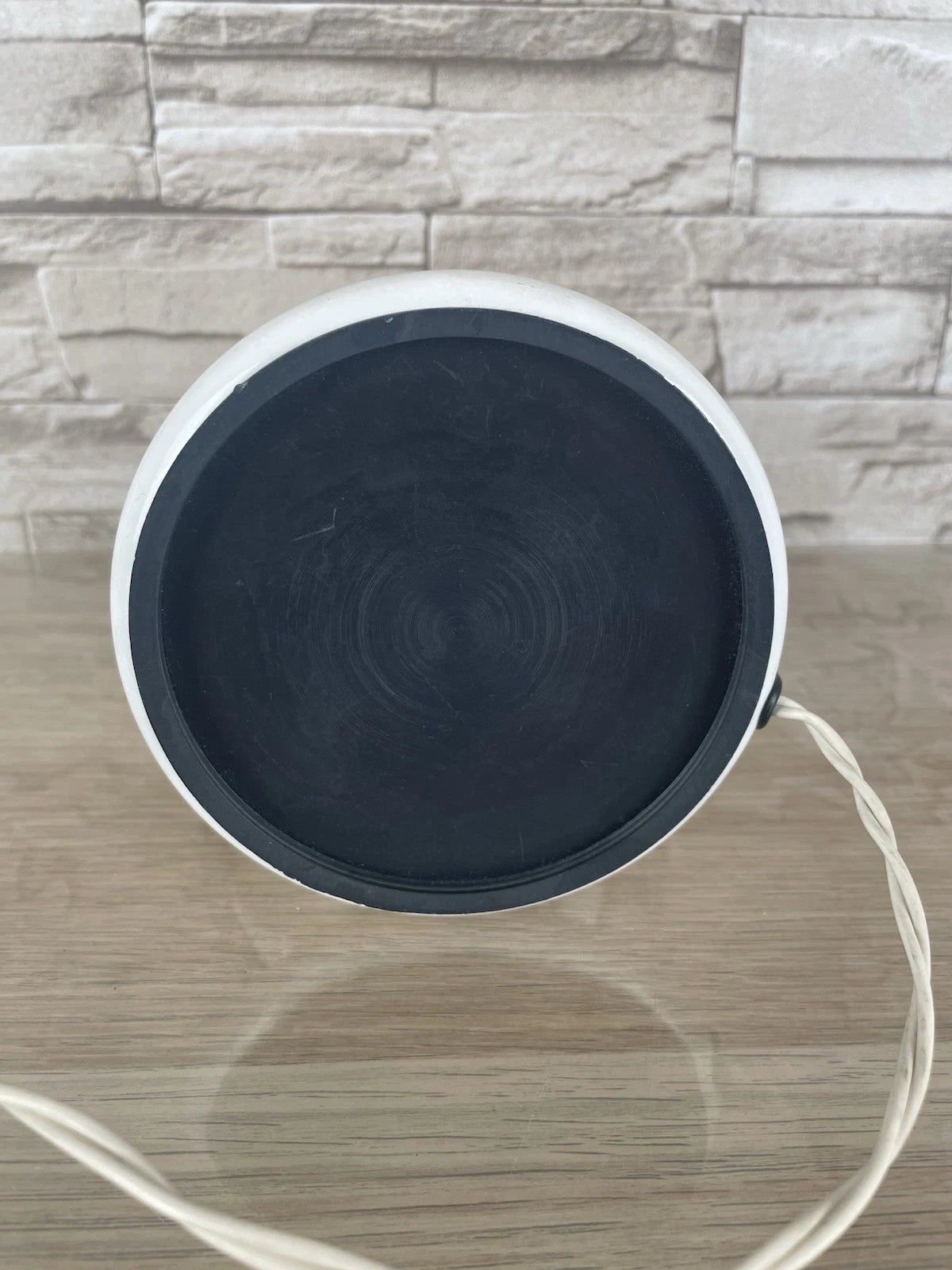 Lampada Da Tavolo Space Age Abat-jour Anni 70 Bianca Eyeball Design Con Cavo