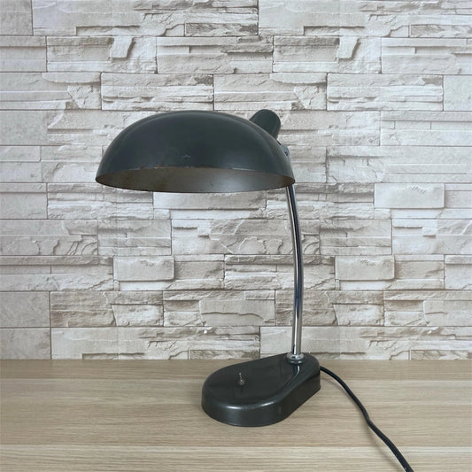 Lampada Da Tavolo Seminara Vintage Epoca Anni 60 Ministeriale Industriale Grigio