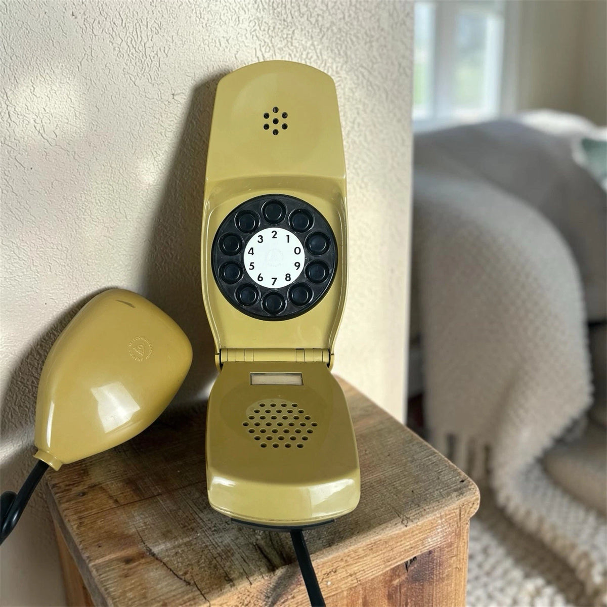 Telefono Grillo Senape Giallo Design Zanuso Sapper Vintage A Disco Siemens Auso