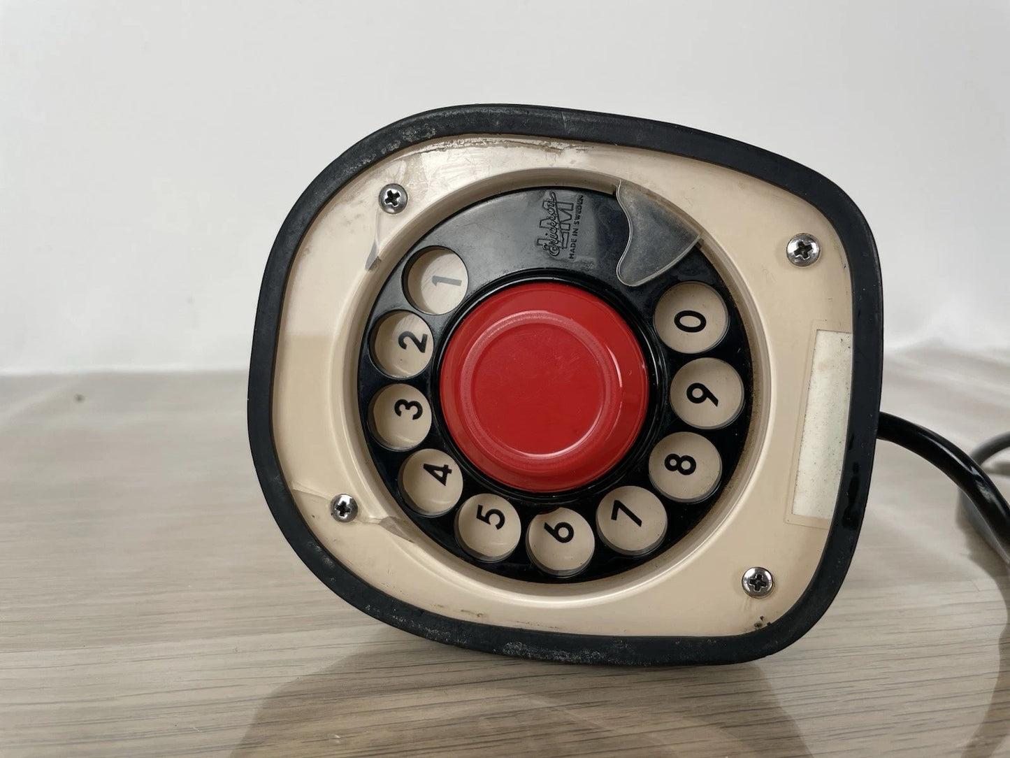 Telefono A Disco Ericofon Ericsson Cobra Bianco Vintage Epoca Design Anni 50