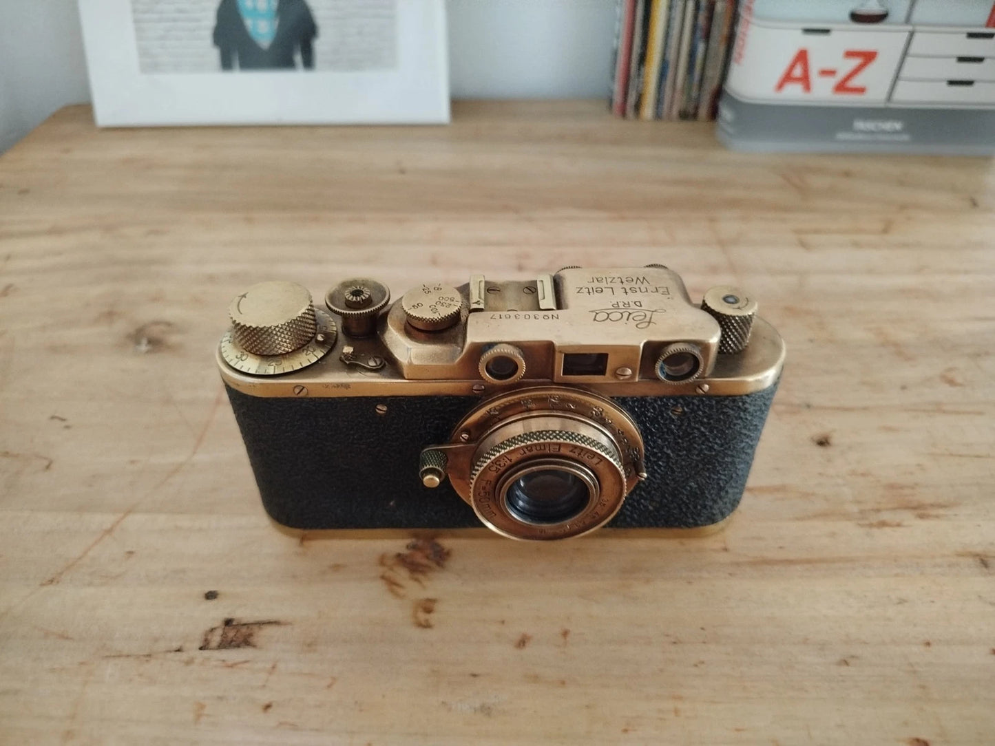 Fotocamera Analogica Leica IIIa Ernst Leitz Wetzlar Anni 30 Matricola 303617 Oro
