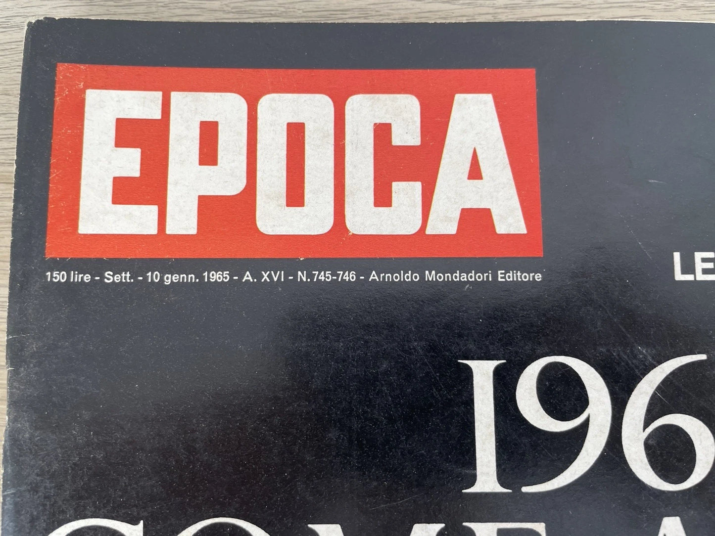 Rivista Epoca 10 Gennaio 1965 N.745-746 A.XVI Arnoldo Mondadori Editore Vintage