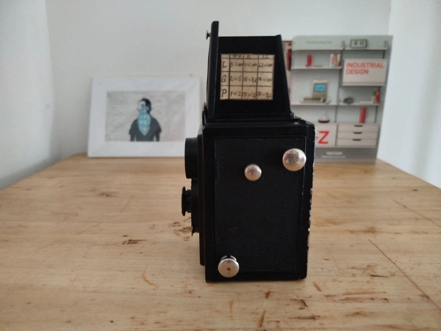 Fotocamera Biottica Voigtländer Brillant Antica Vintage Anni 30 Nero TLR