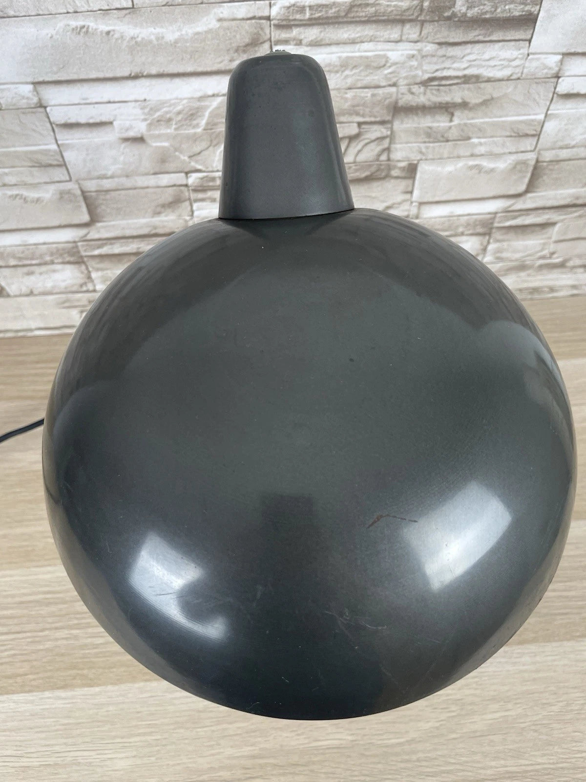 Lampada Da Tavolo Seminara Vintage Epoca Anni 60 Ministeriale Industriale Grigio